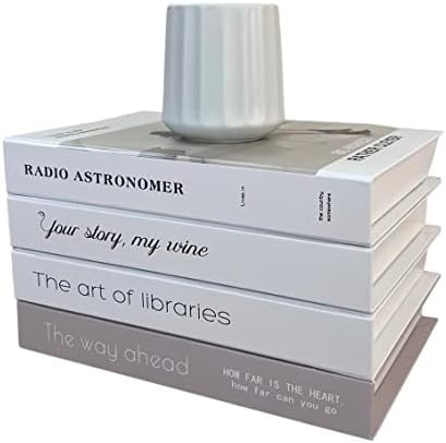 Decorative Books – 4pcs Fashion Book Décor for Elegant and Refined Homes - Premium Fake Books ... | Amazon (US)