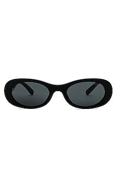 Miu Miu Oval Sunglasses in Black from Revolve.com | Revolve Clothing (Global)