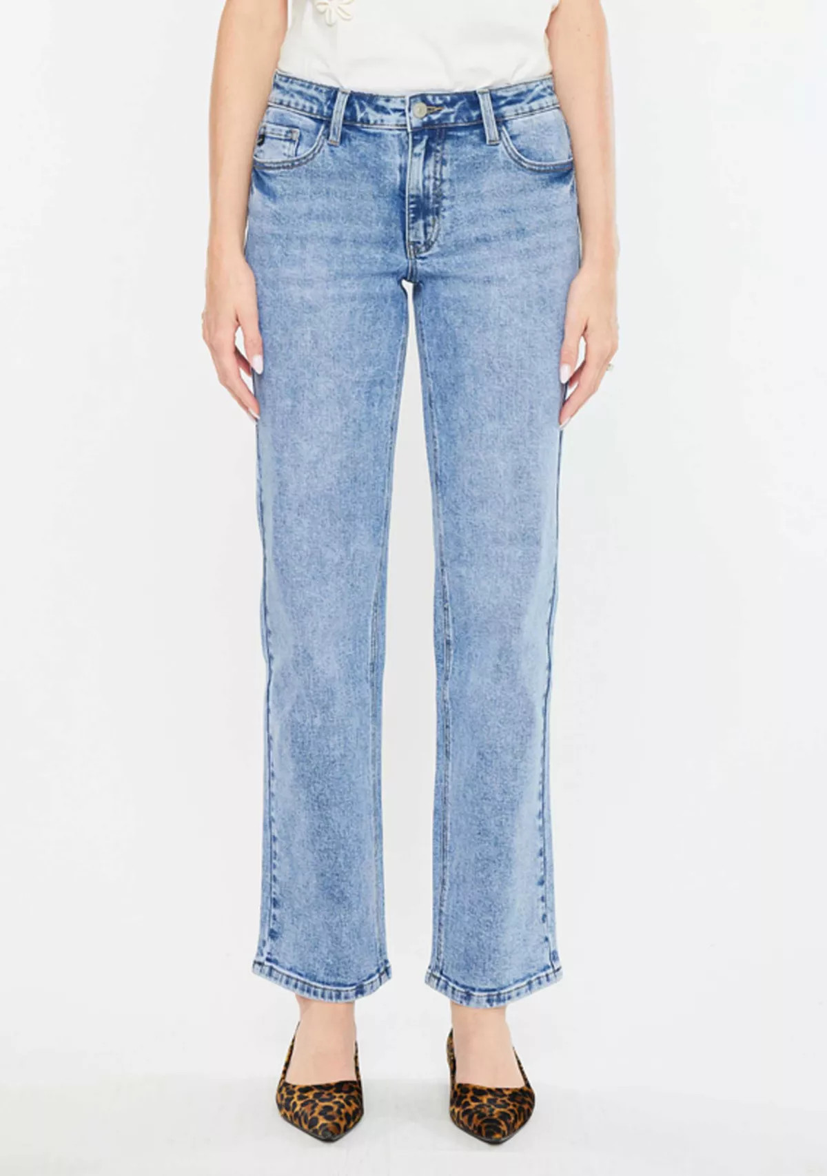 KancanTamia Essentials Mid Rise True Straight Jeans | Belk