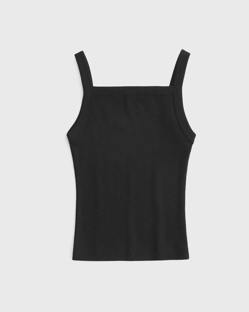 Straight Neck Rib Tank | Abercrombie & Fitch (US)