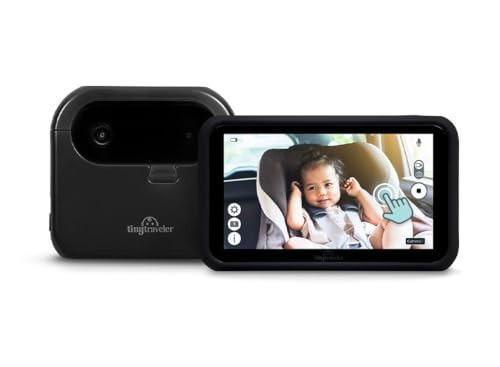 Tiny Traveler Baby Monitor - Tiny Wireless Basic Kit (TT002PBB) with Power Bank - Wireless Baby Car Monitor Camera, 8 Hours Power Bank, Night Vision, Video Record & Share, 5" Touchscreen LCD - Black | Amazon (US)