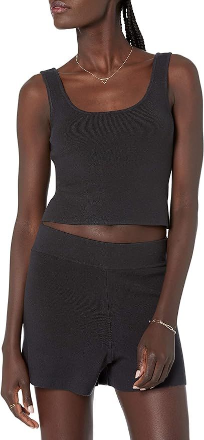 The Drop Women's Angelica Cropped Supersoft Scoop Neck Tank | Amazon (US)