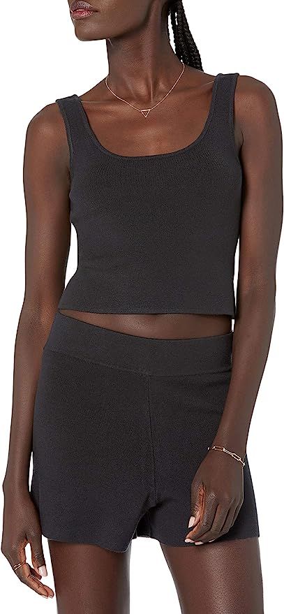 The Drop Women's Angelica Cropped Supersoft Scoop Neck Tank | Amazon (US)