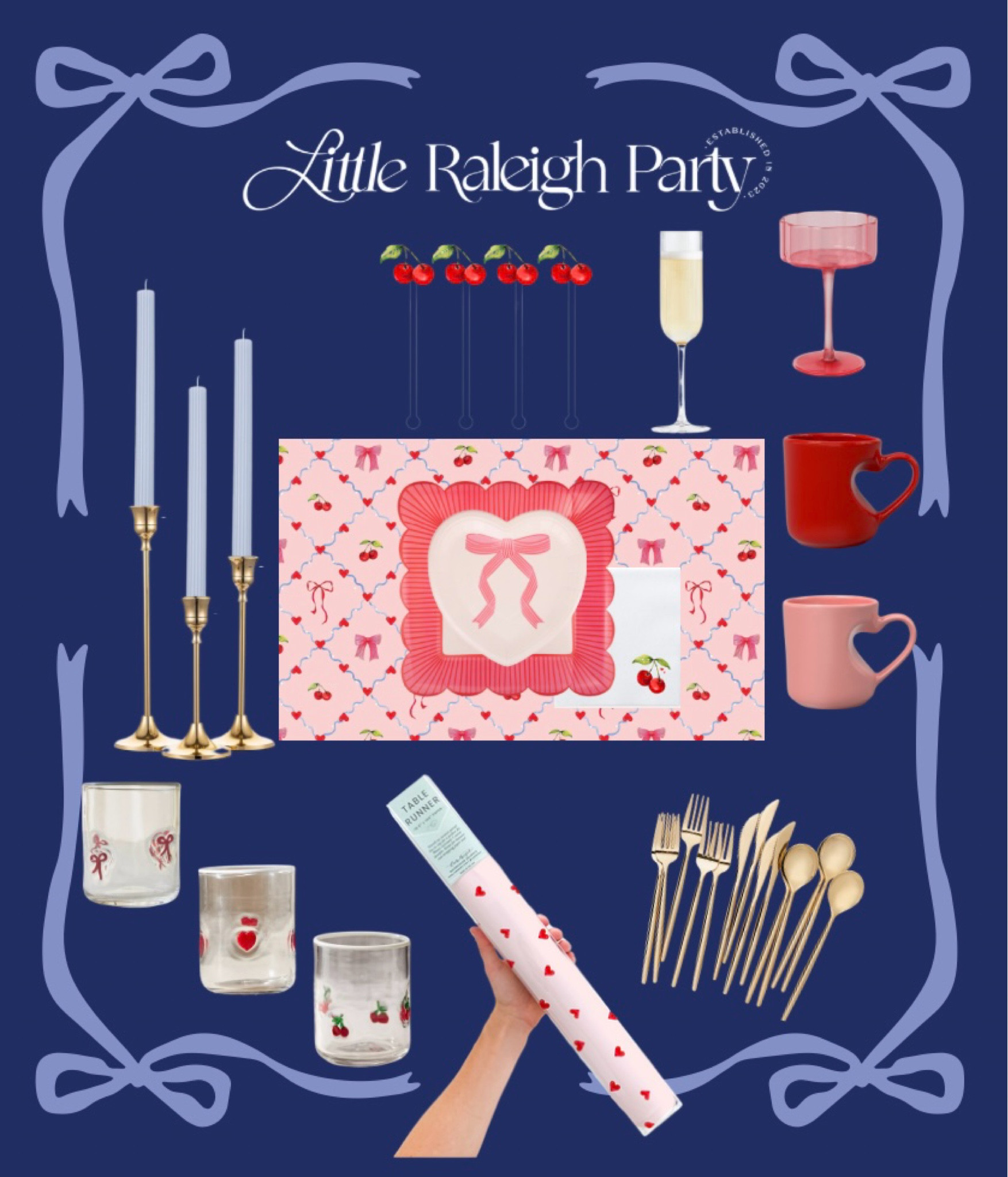 Call the girls (your cherries on top) and let’s have a Galentine brunch! I’m thinking French toast, coffee & cherry mimosas sound great! How fun would it be to mix the cherry, red bow and red heart icon glasses from Anthropologie? Maximalism is trending up this year so I love the pattern on pattern with bows and cherries everywhere! 

#LTKSeasonal #LTKHome