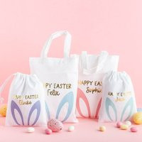 Personalised Easter Gift Bag - Pastel & Gold Treat For Children Bunny Ideas Party Personalized | Etsy (US)