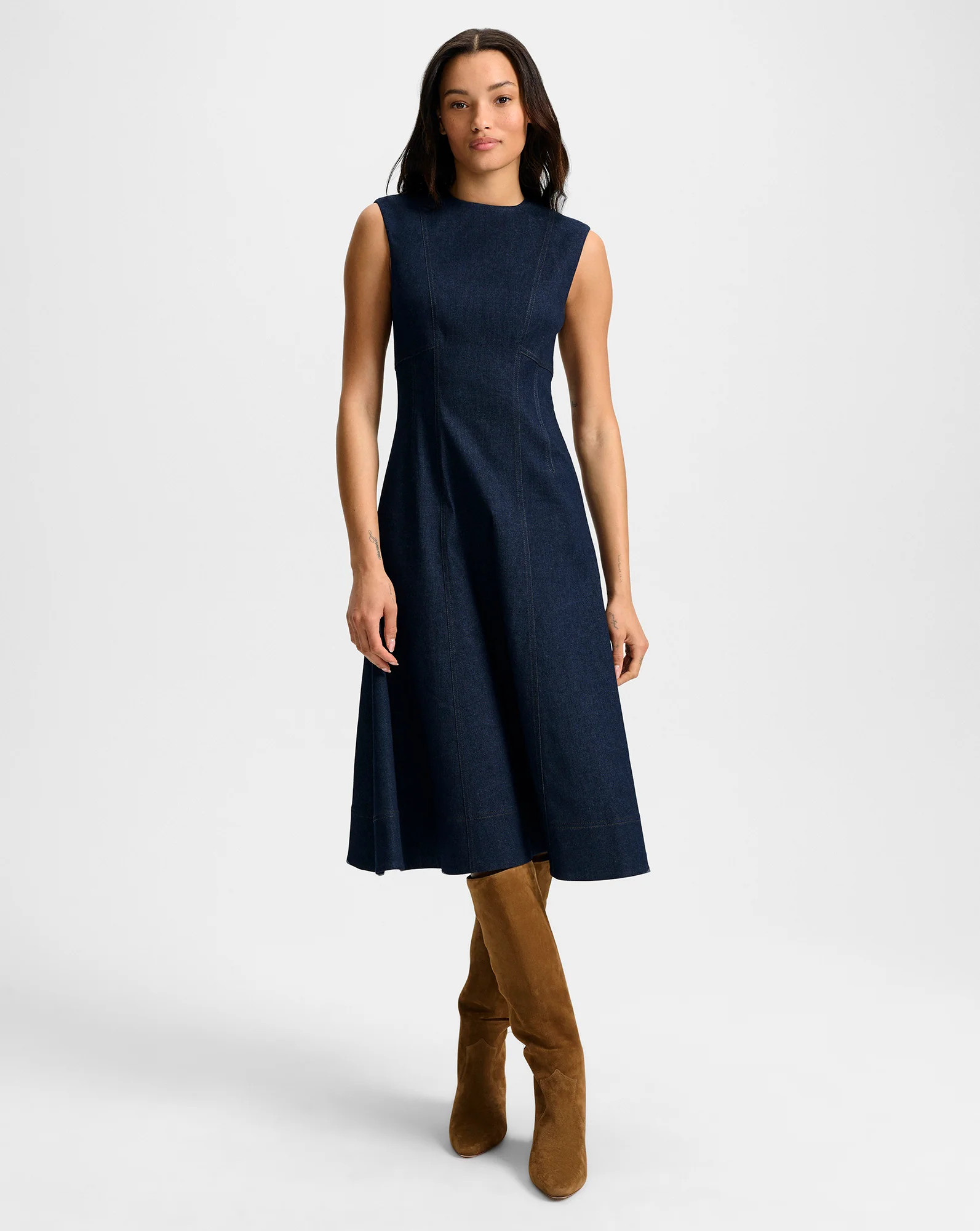 Dulce Denim Midi Dress | Veronica Beard