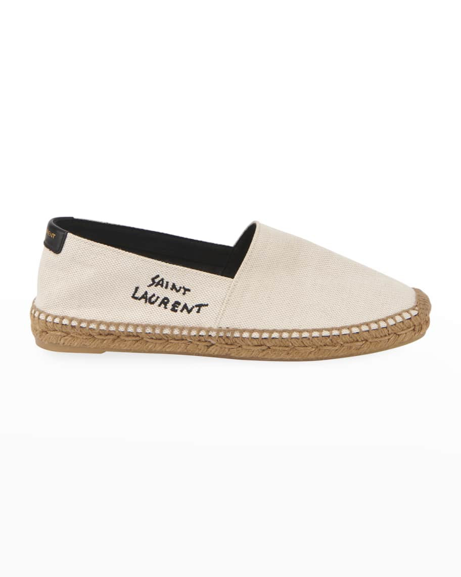 Signature Canvas Flat Espadrilles | Neiman Marcus