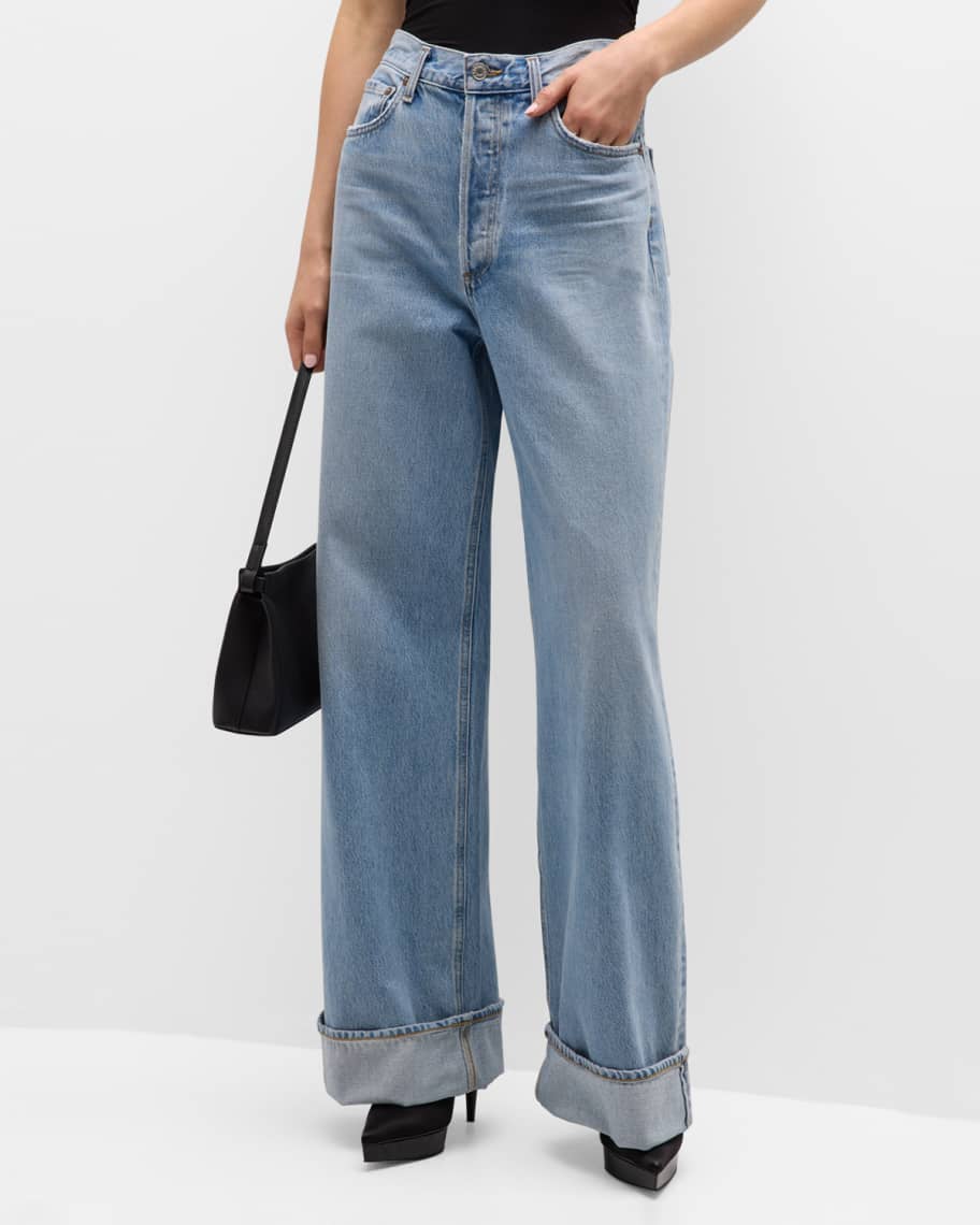 AGOLDE Dame High Rise Wide-Leg Jeans | Neiman Marcus