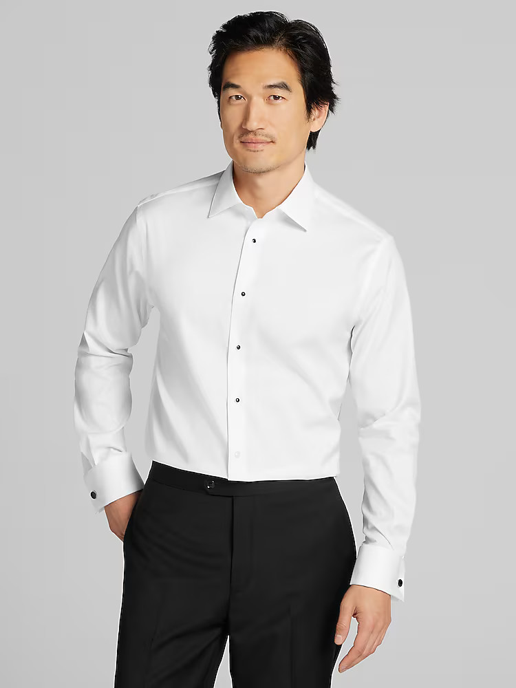 Pronto Uomo Slim Fit French Cuff Twill Formal Dress Shirt | Formal Shirts | Men's Wearhouse | The Men's Wearhouse