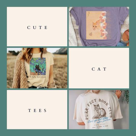 Cute cat themed graphic tees from Etsy 😻 casual and comfy t-shirts for the cat lover! 

#LTKmidsize #LTKGiftGuide #LTKstyletip