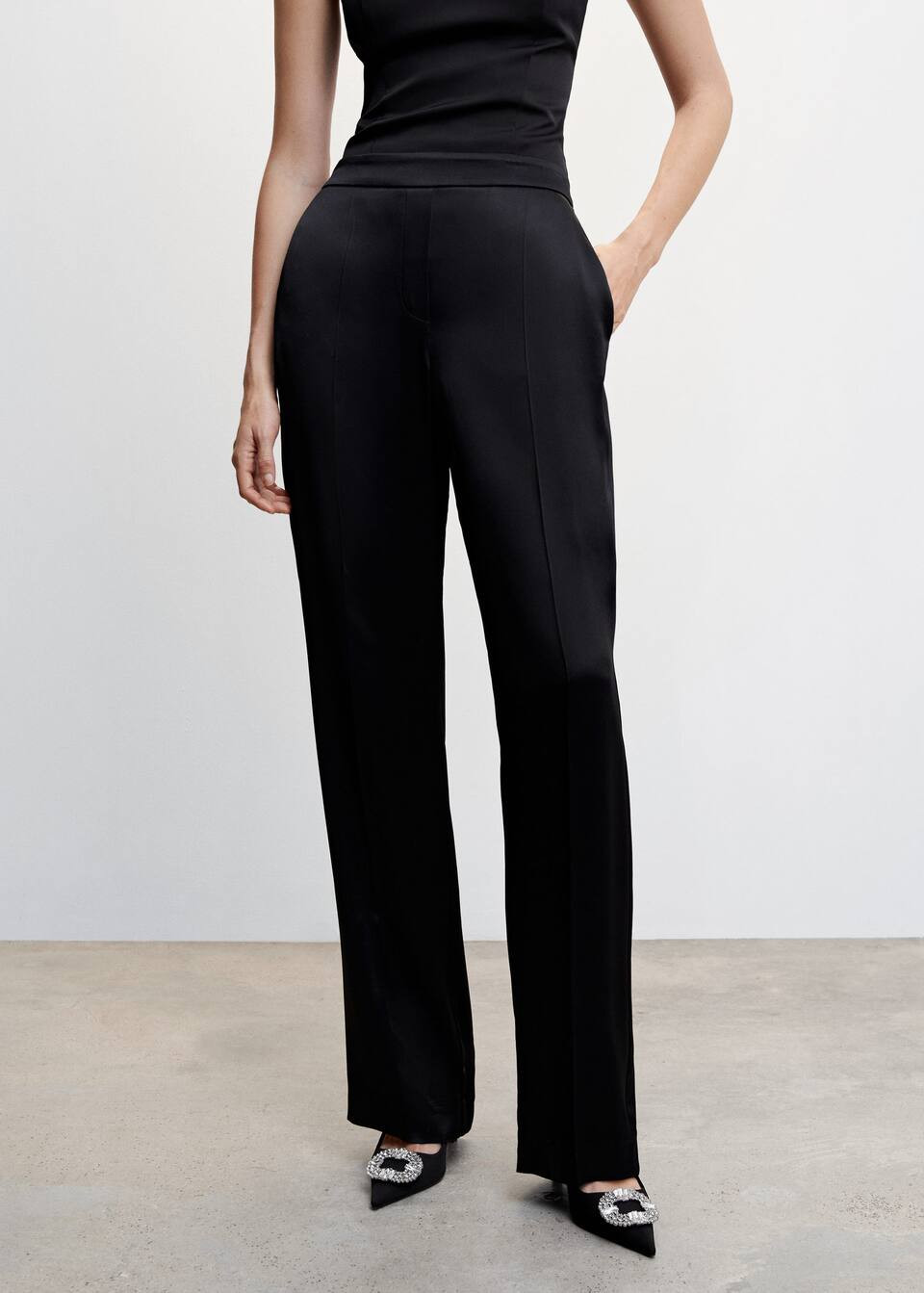 Satin pants | MANGO (US)
