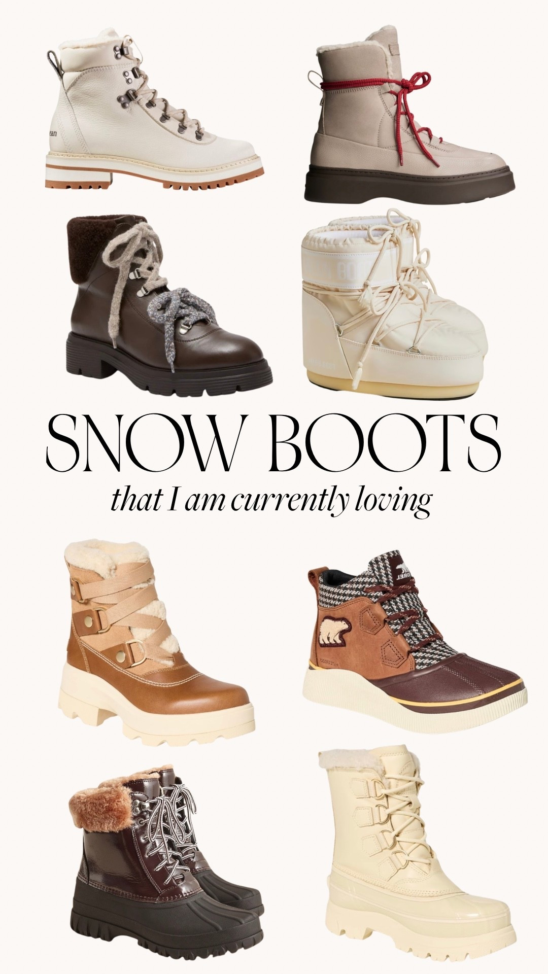 Snow boots I’m currently loving! Perfect for actual cold weather 