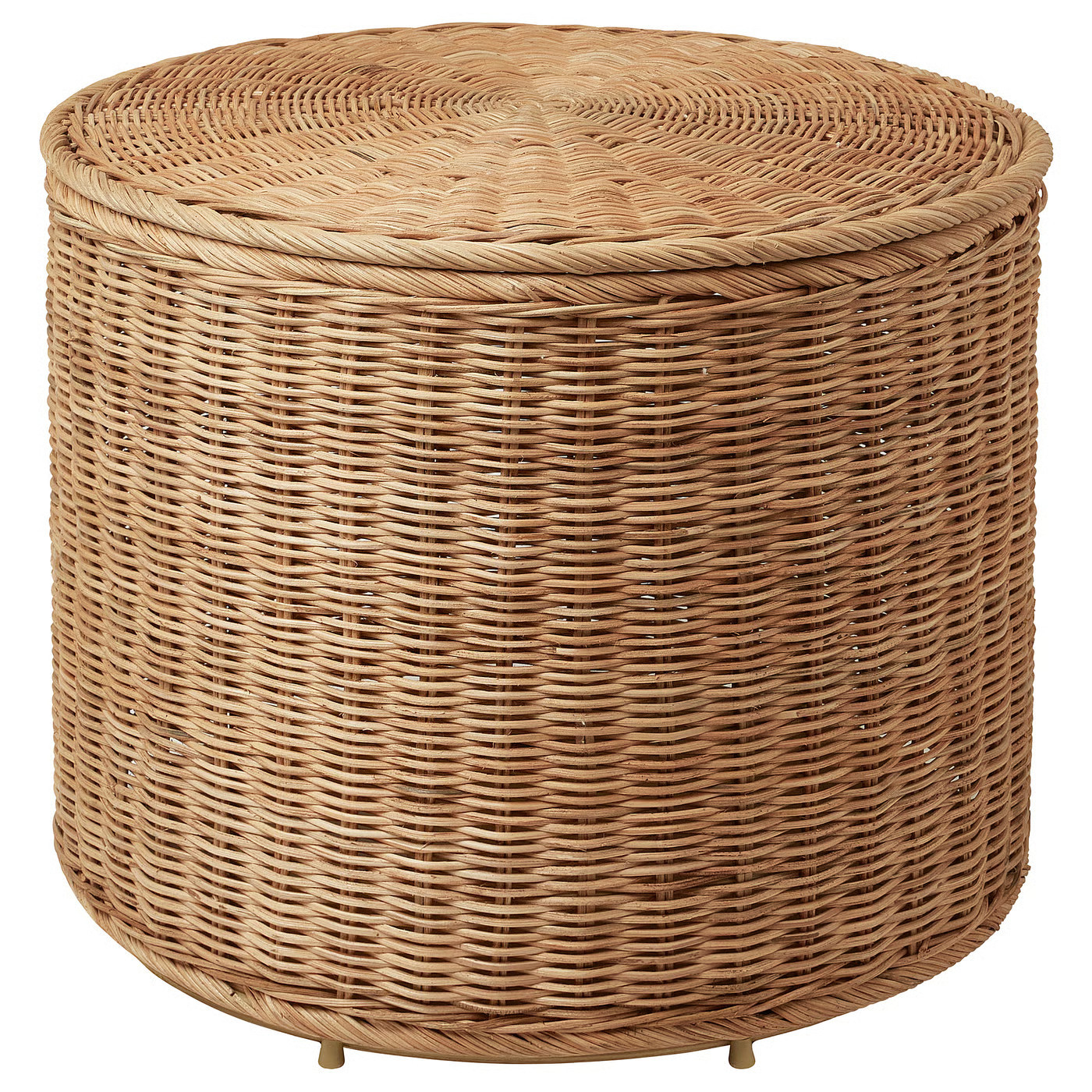 IKEA TOLKNING ottoman with storage, handmade rattan, Diameter: 19 5/8 | IKEA US