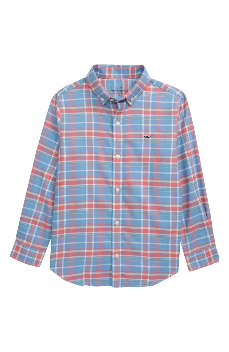 Whale Plaid Flannel Button-Down Shirt | Nordstrom