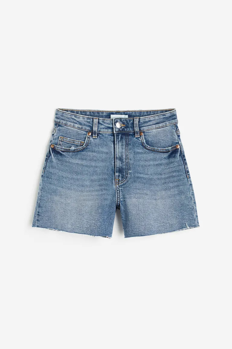 High Denim Shorts - Denim blue - Ladies | H&M US | H&M (US + CA)