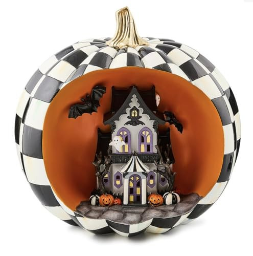 MACKENZIE-CHILDS Halloween Illuminated Haunted House Pumpkin Scene | Amazon (US)
