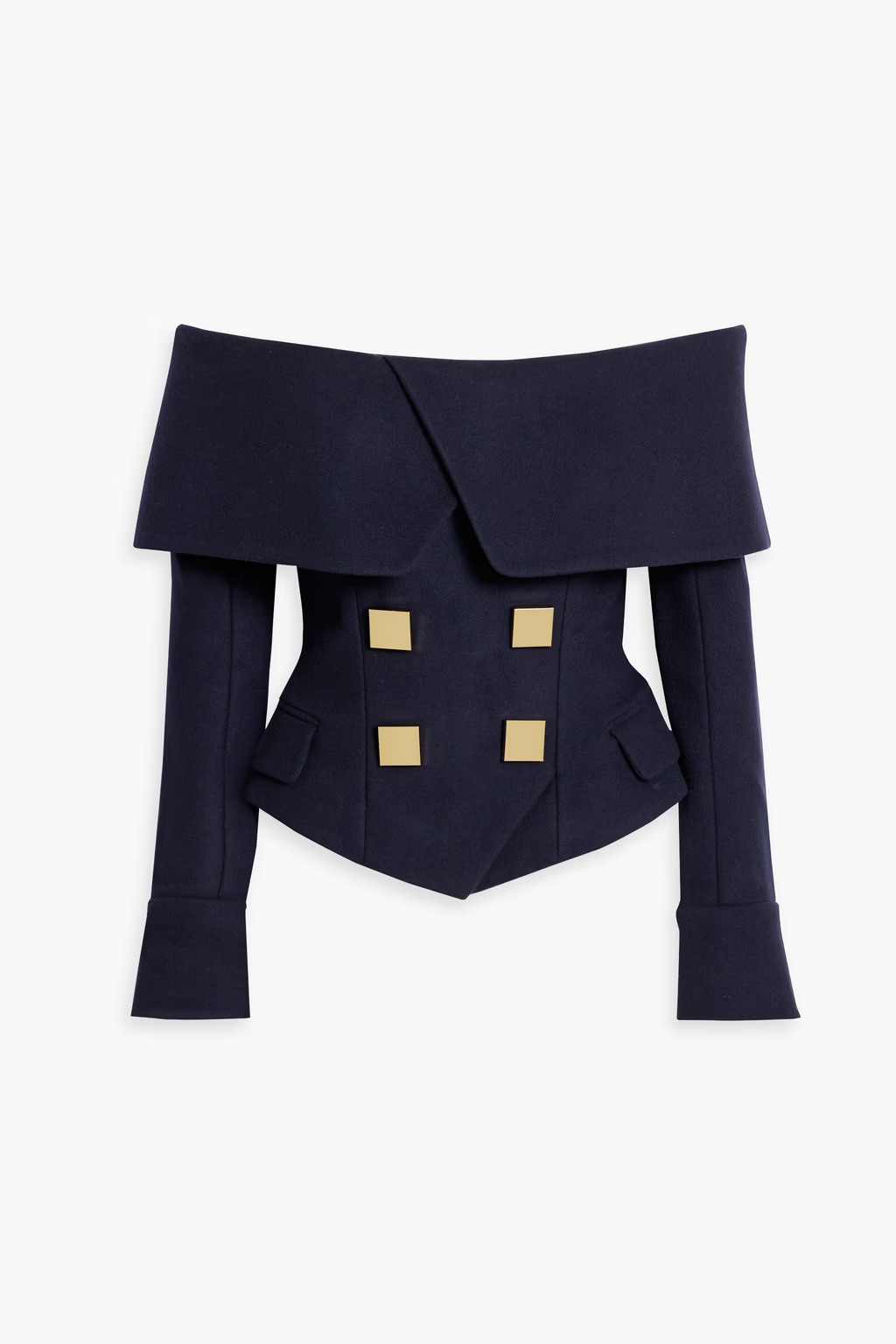 Off-the-shoulder wool and cashmere-blend felt top | The Outnet (US and CA)