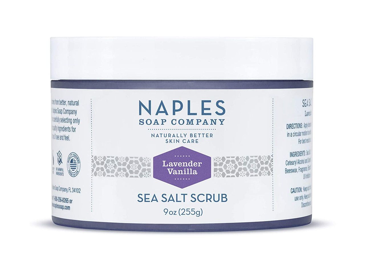 Lavender Vanilla Sea Salt Scrub 9 oz | Naples Soap Company