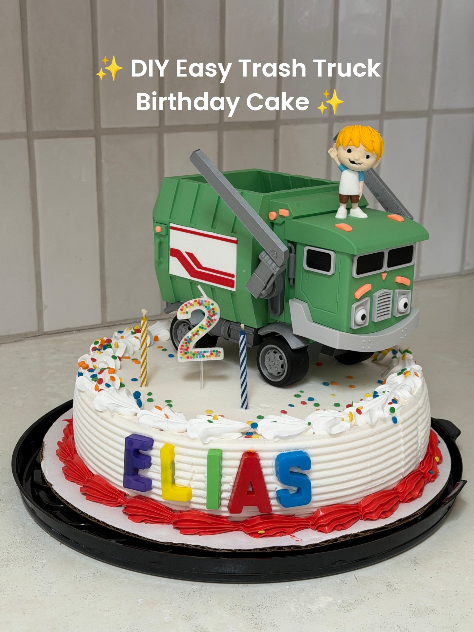 Bought a diary queen ice cream cake and added this fun Trash Truck replica that doubles as a cake topper! Also just used some of our son’s alphabet magnets for his name! #toddlerbirthday #birthdaycake 


#LTKKids #LTKBaby
