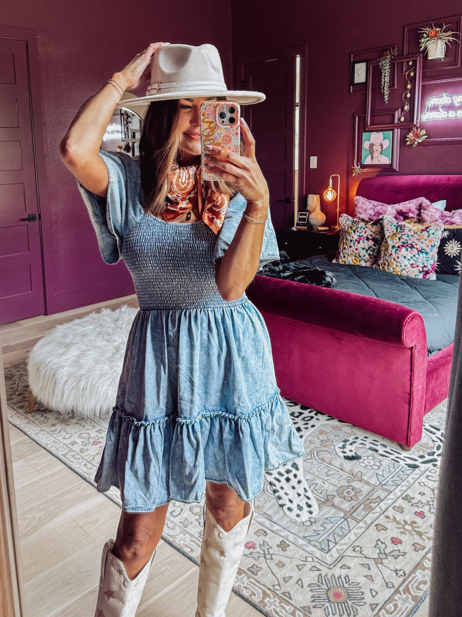 NEW PINK LILY COLLECTION IS LIVE! size small in this SUPER comfortable chambray dress  and the boots are true to size. use code: AMBER20

#LTKfindsunder50 #LTKstyletip #LTKFestival