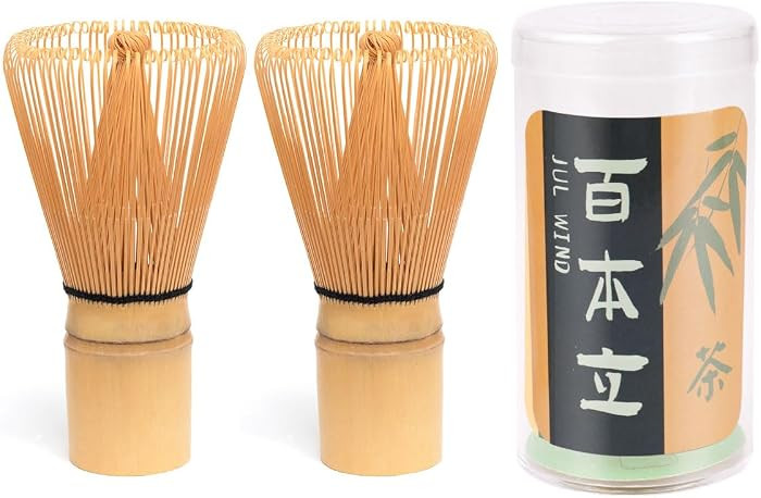 Matcha Whisk - 2-pack Bamboo matcha Whisk set, Handcrafted Traditional Japanese Chasen, 100-Prong... | Amazon (US)