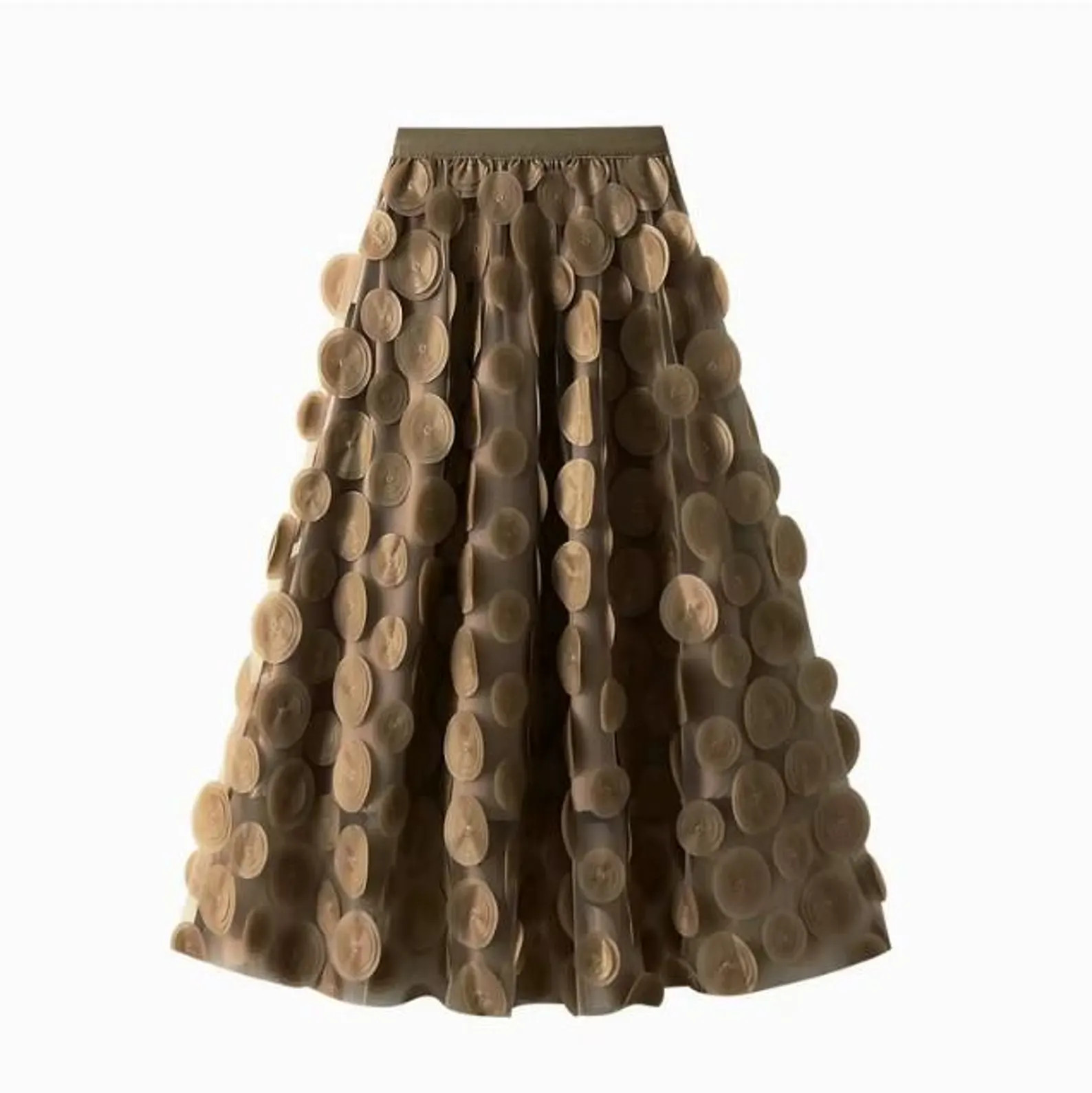 Black Multi - Layered Vintage A-line Tulle Skirt | 3 D Polka Dot Skirt - Etsy | Etsy (US)