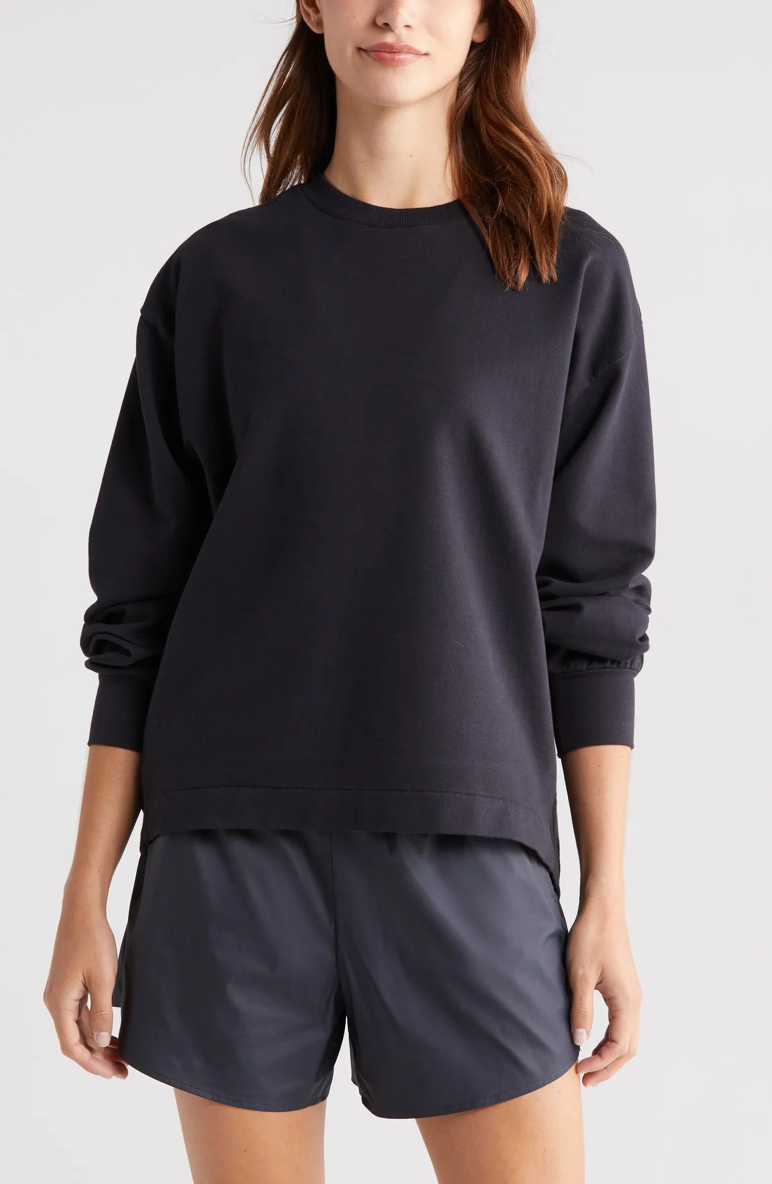 Zella Swoop Crewneck Sweatshirt | Nordstrom | Nordstrom