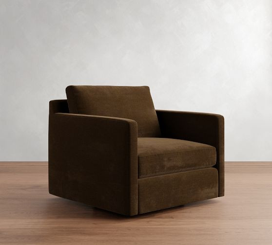 Pacifica Slim Arm Swivel Chair | Pottery Barn (US)