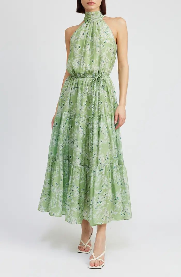 En Saison Laguna Floral Print Halter Dress | Nordstrom | Nordstrom