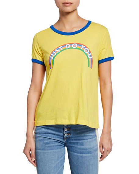 WILDFOX Just Do You Johnny Ringer Short-Sleeve Slogan T-Shirt | Neiman Marcus