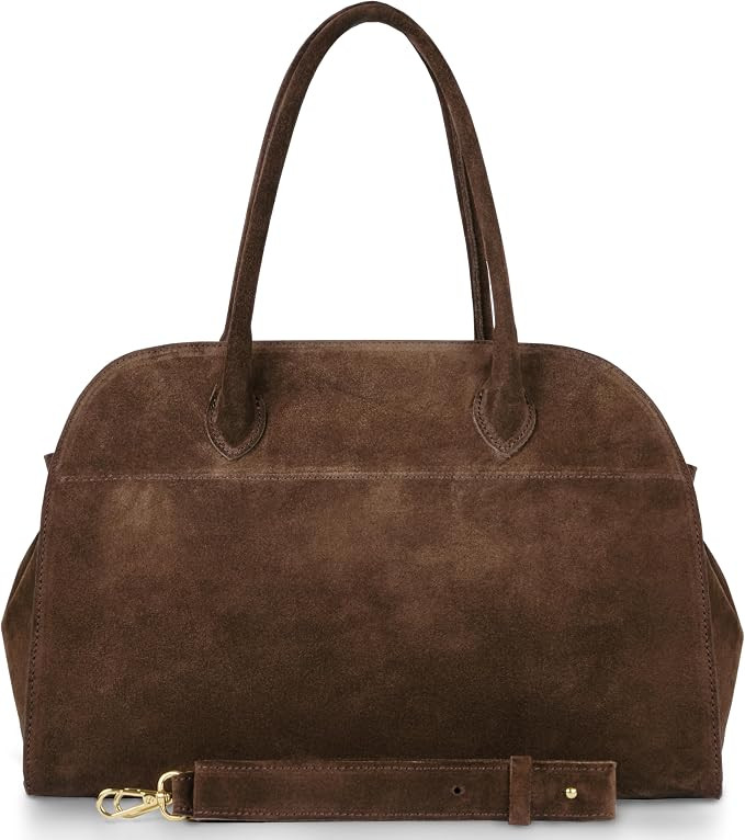 Suede Leather Top-Handle Bag | Amazon (US)