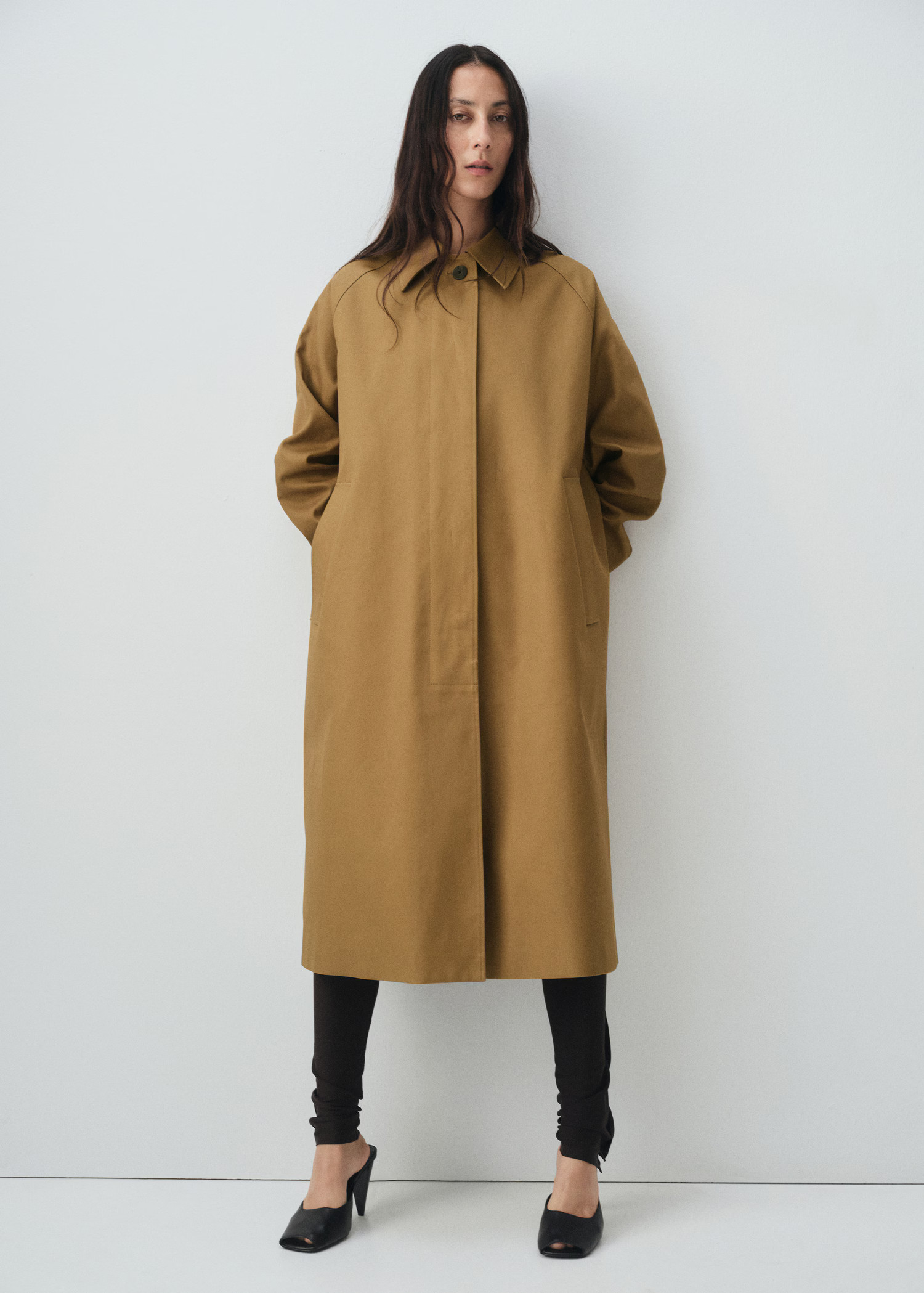 100% cotton long trench coat | Mango (US/MX/AU)