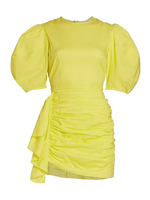 Pia Puff-Sleeve Ruffle Mini Dress | Saks Fifth Avenue
