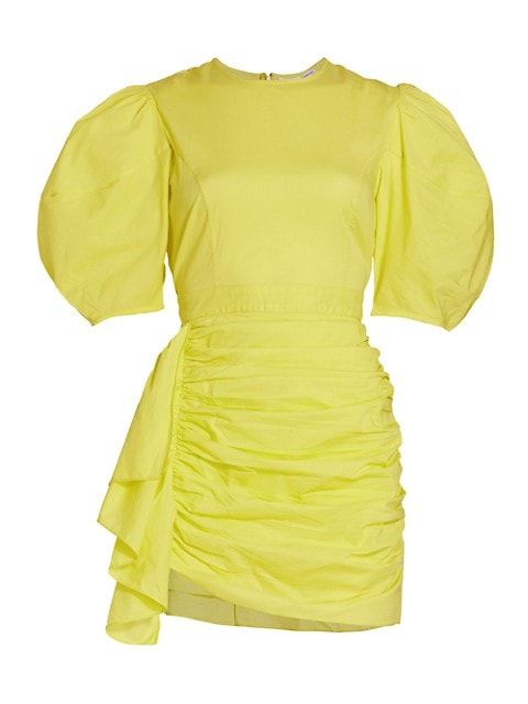 Pia Puff-Sleeve Ruffle Mini Dress | Saks Fifth Avenue