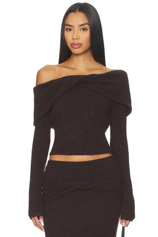 4th & Reckless Selene Top in Chocolate from Revolve.com | Revolve Clothing (Global)