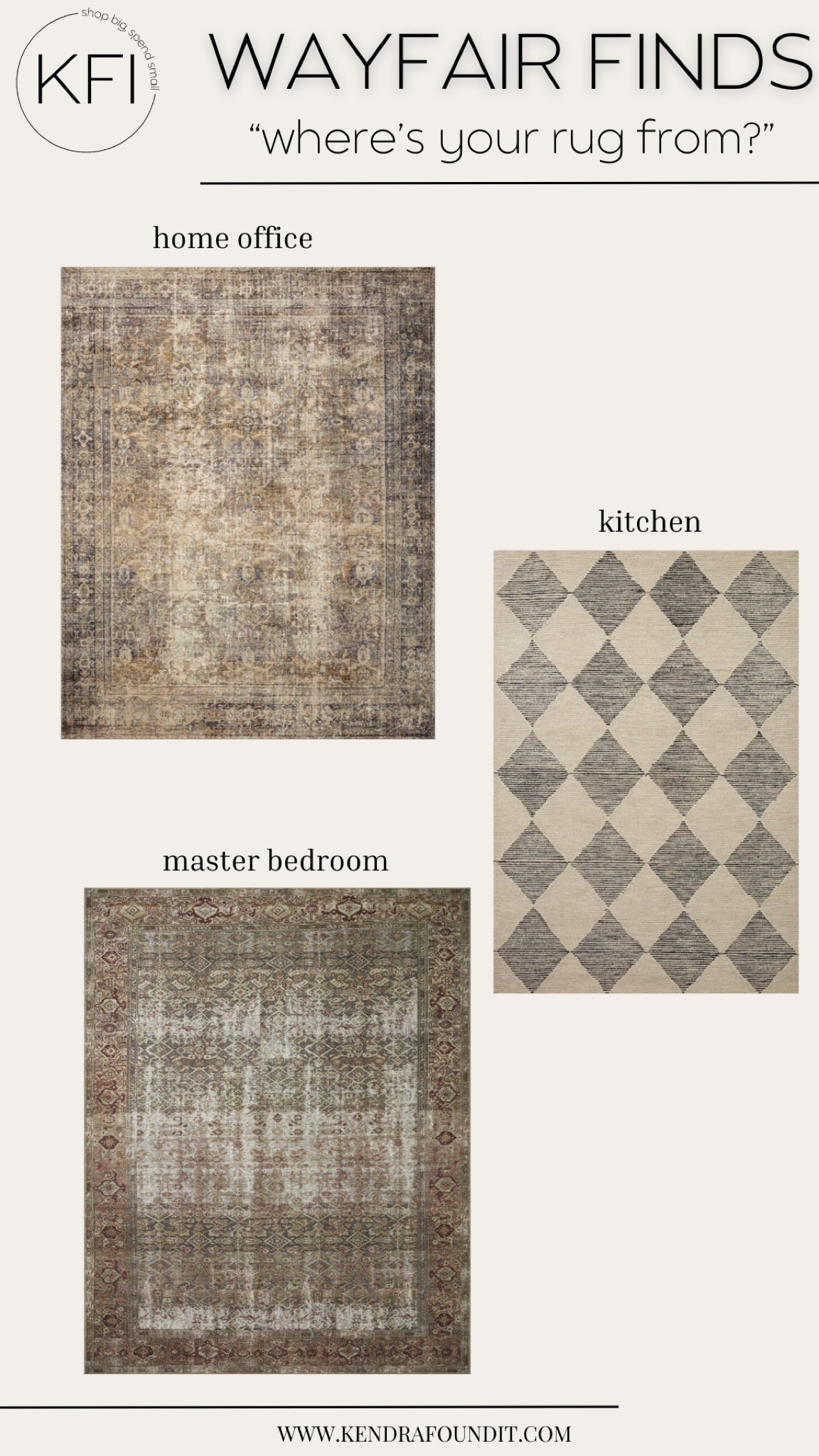 I often get asked where I source my affordable vintage, modern organic rugs from. So here are three (my kitchen runner, master bedroom rug, and home office rug), and they are all from Wayfair! They all happen to be on sale right now for Way Day 2024 (in-store and online), where you can get up to 80% off and free shipping. 👏🏻

If you’re looking for budget-friendly rugs, you just found them! I particularly love our black and white checkered rug, but honestly, they are all incredible for the price. They look and feel way more luxurious than they cost and they will help you decorate your home on a budget. 
#wayfairpartner #wayfair @wayfair 


#LTKFindsUnder100 #LTKHome #LTKSaleAlert