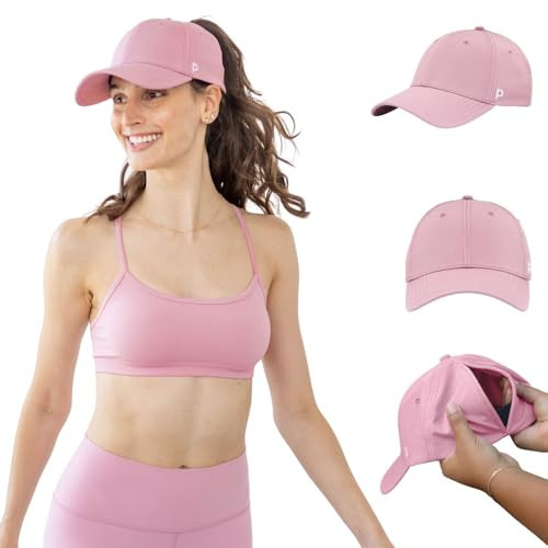 Ponyback Adventure Fit Women's Baseball Cap in Pink with Magnetic Closure for Ponytails | Amazon (US)