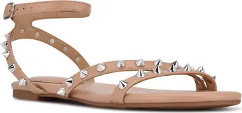 Bernie Studded Asymmetric Ankle Strap Sandal | Nordstrom