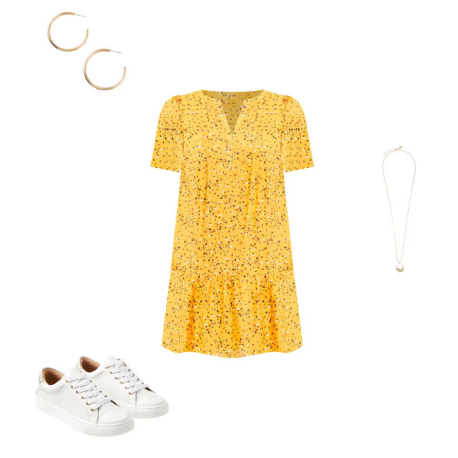 Floral Pintucked Flounce Dress | LOFT
