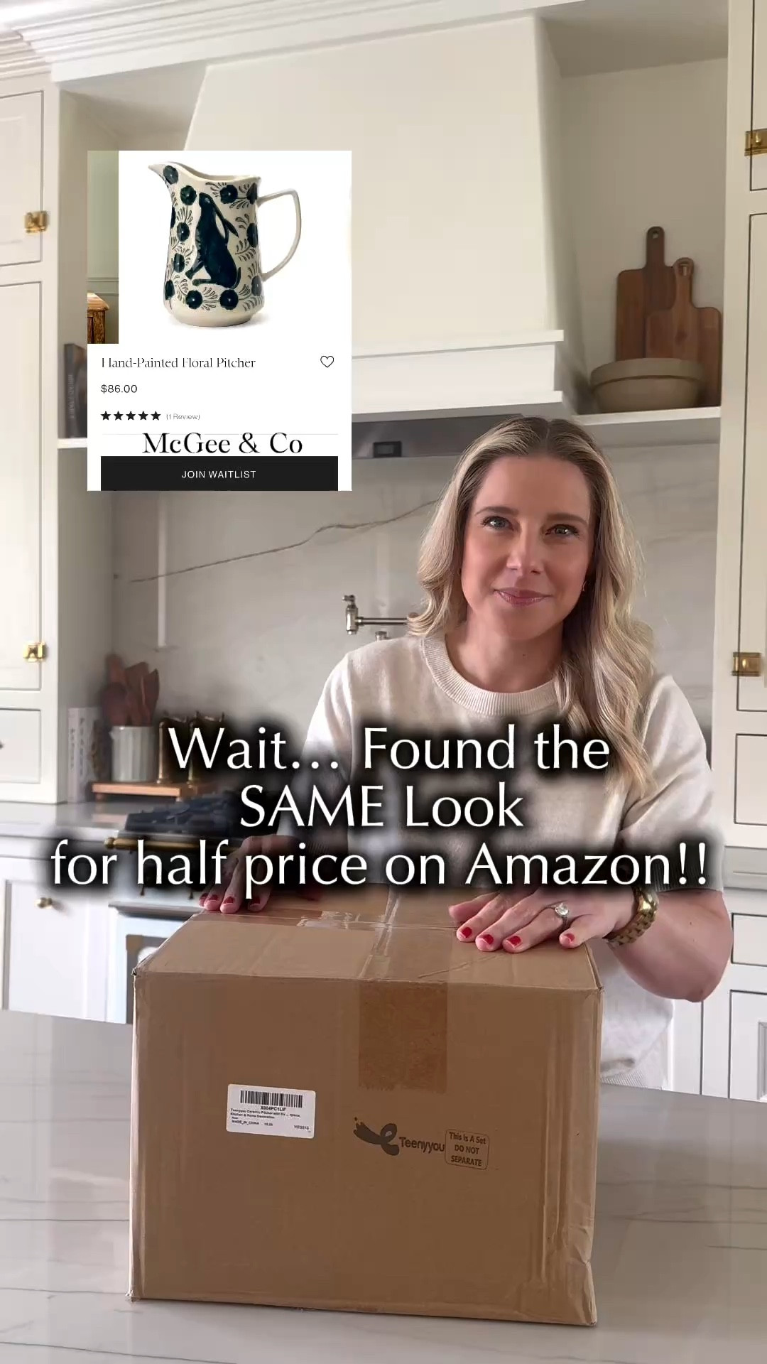 McGee & Co dupe that is an identical look but half off! This pitcher is heavy and a great size. Perfect for styling and for use. 

#LTKHome #LTKSeasonal