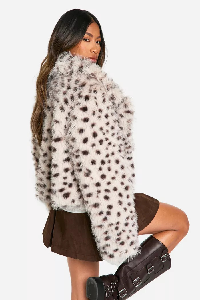 Leopard Faux Fur Coat | boohoo (US & Canada)