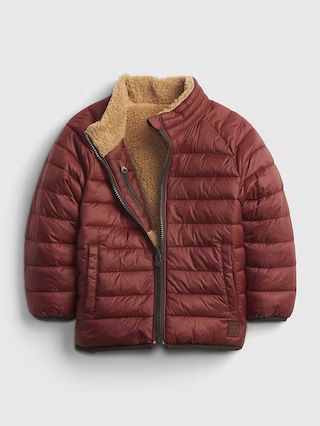 Toddler 100% Recycled Nylon Reversible Sherpa Jacket | Gap (US)