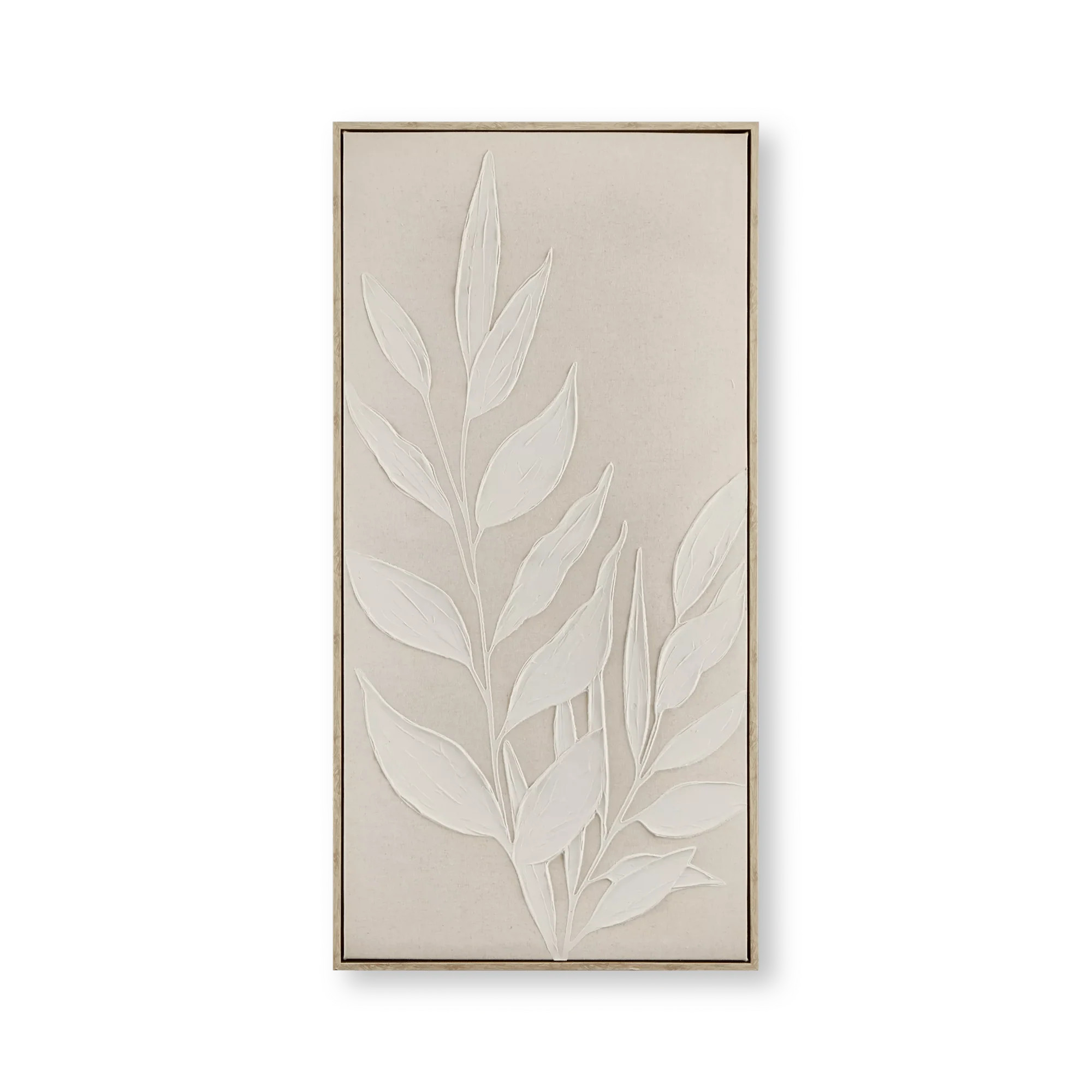 White Leaves Framed Art | Bouclair