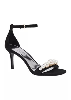 kate spade new york Women's Avaline Pearl Sandals, Black, 7M | Belk