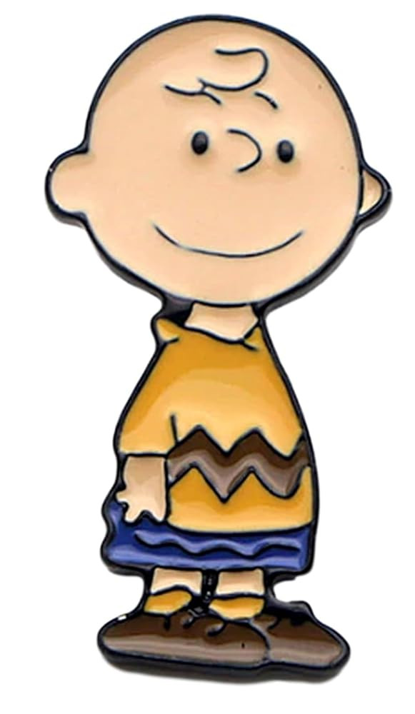 Charlie Cartoon Brown Character 1" Tall Metal Enamel Pin | Amazon (US)