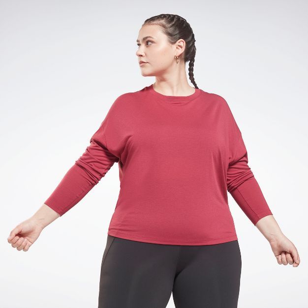 Reebok Workout Ready Supremium Long Sleeve T-Shirt (Plus Size) Womens Athletic T-Shirts | Target