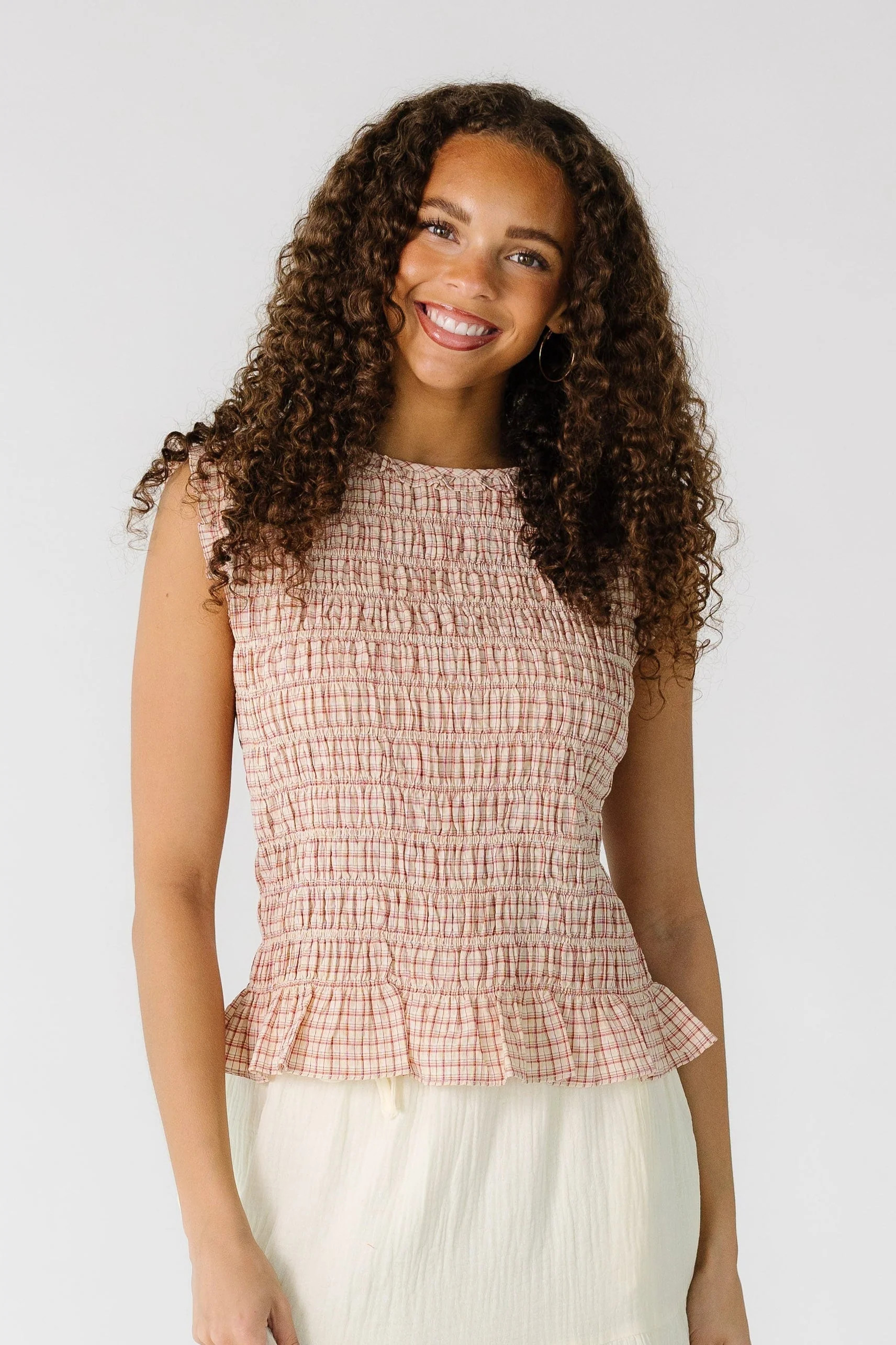 The Rhonda Smocked Sleeveless Top | Called To Surf