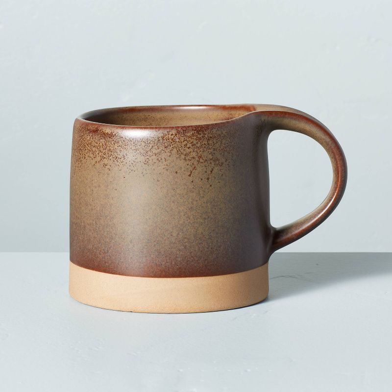 12oz Stoneware &#38; Clay Bottom Mug Espresso Brown - Hearth &#38; Hand&#8482; with Magnolia | Target