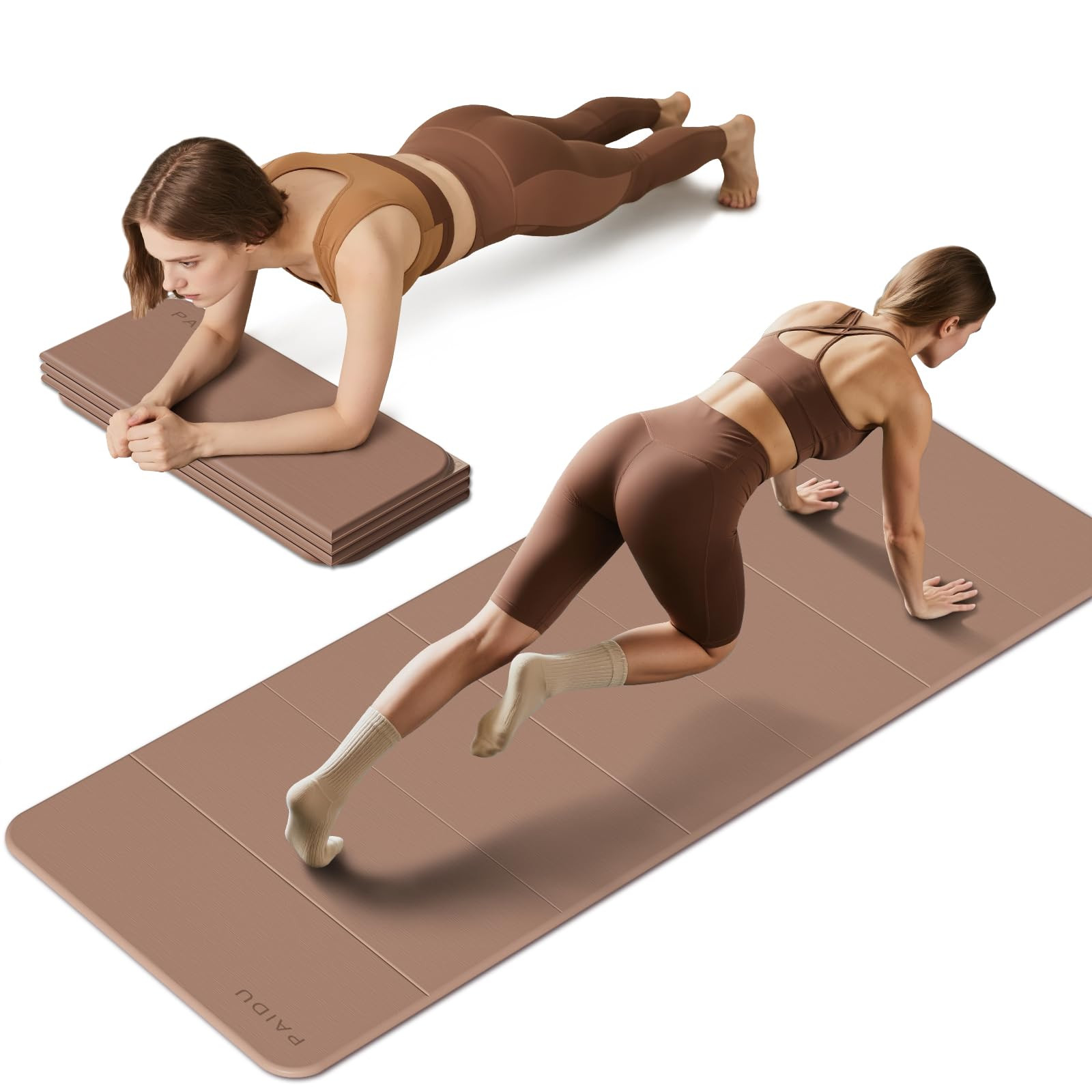 Foldable Fitness Yoga Mat | 2/5" (10MM) Extra Thick | SGS Certified Non-Slip TPE | 75x26" Extra L... | Amazon (US)