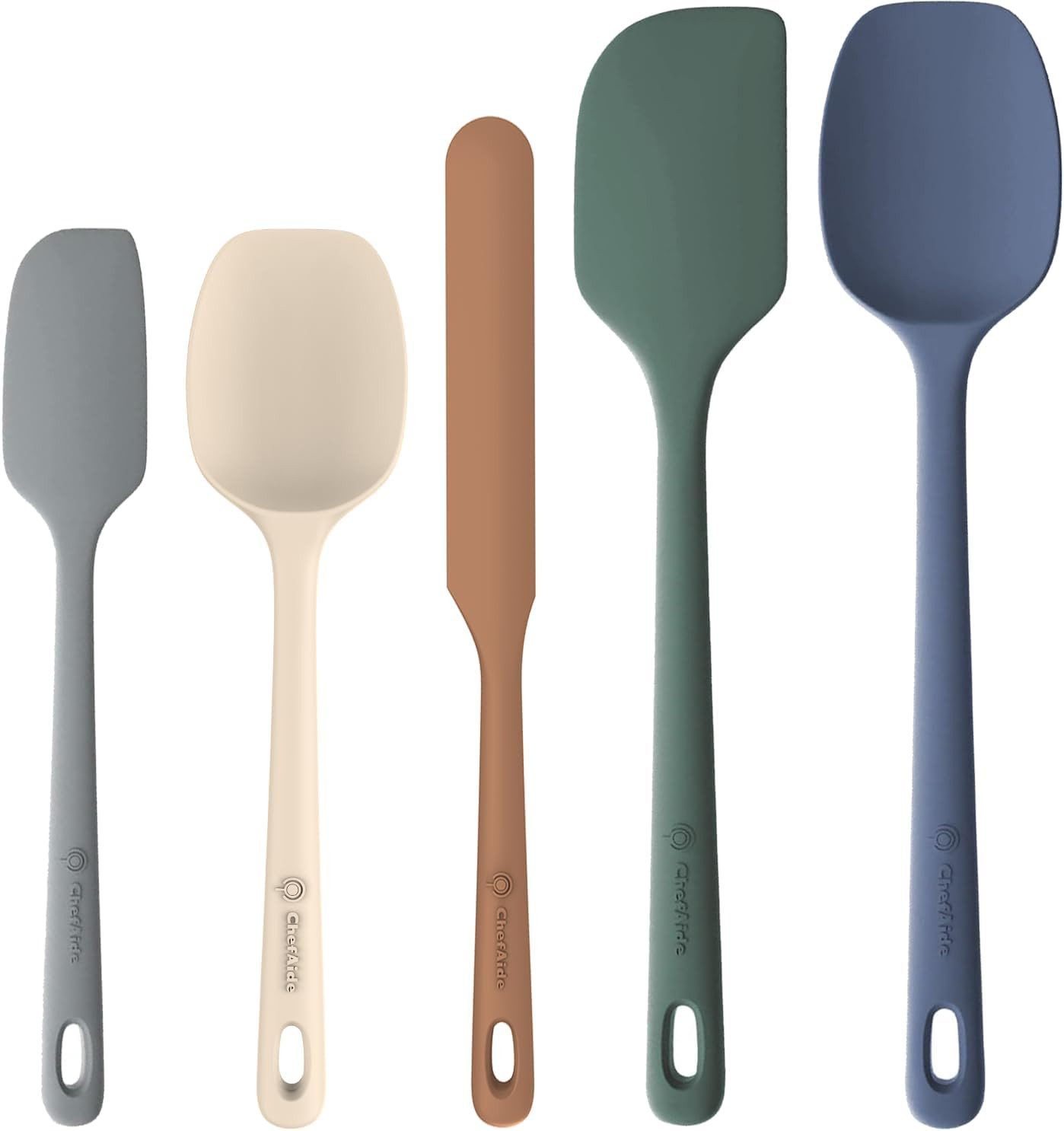 ChefAide 5 Pieces Silicone Spatulas Set, Heat Resistant Rubber Spatula | Amazon (US)